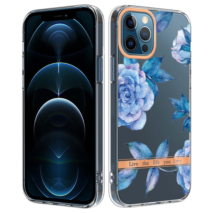 For iPhone 12 Pro Max Flowers and Plants Series IMD TPU Phone Case