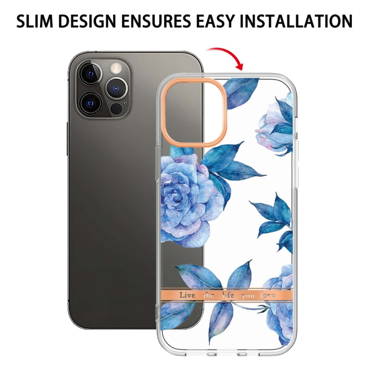 For iPhone 12 Pro Max Flowers and Plants Series IMD TPU Phone Case