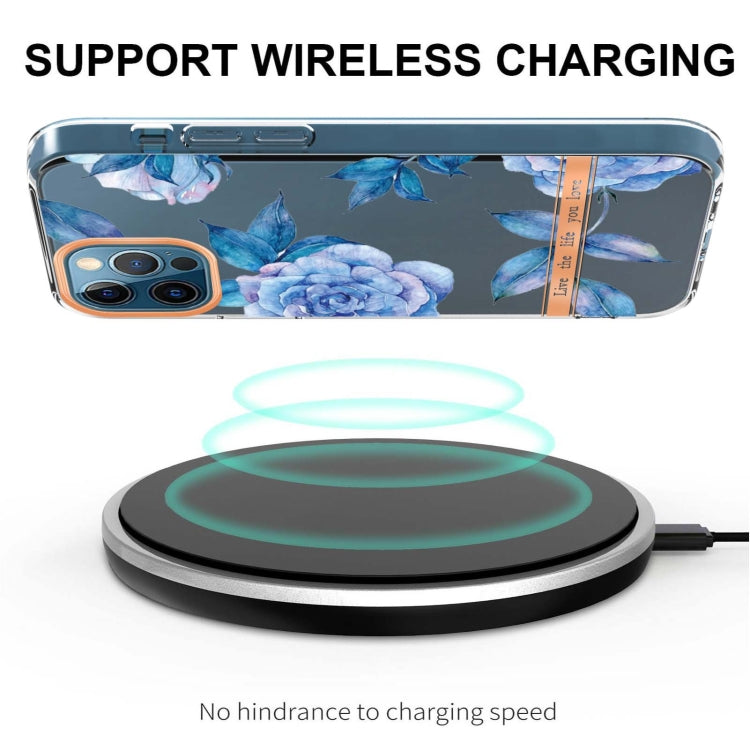 For iPhone 12 Pro Max Flowers and Plants Series IMD TPU Phone Case