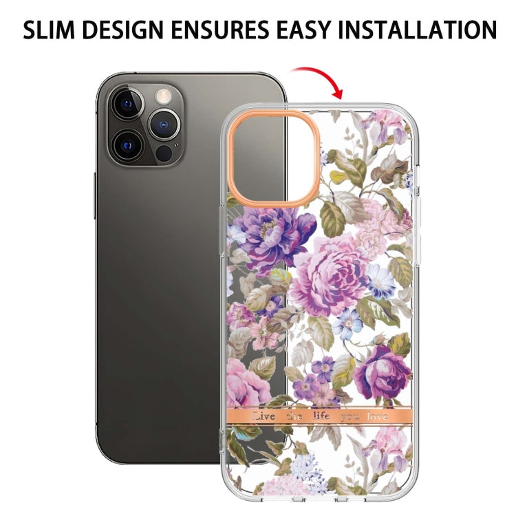 For iPhone 12 Pro Max Flowers and Plants Series IMD TPU Phone Case