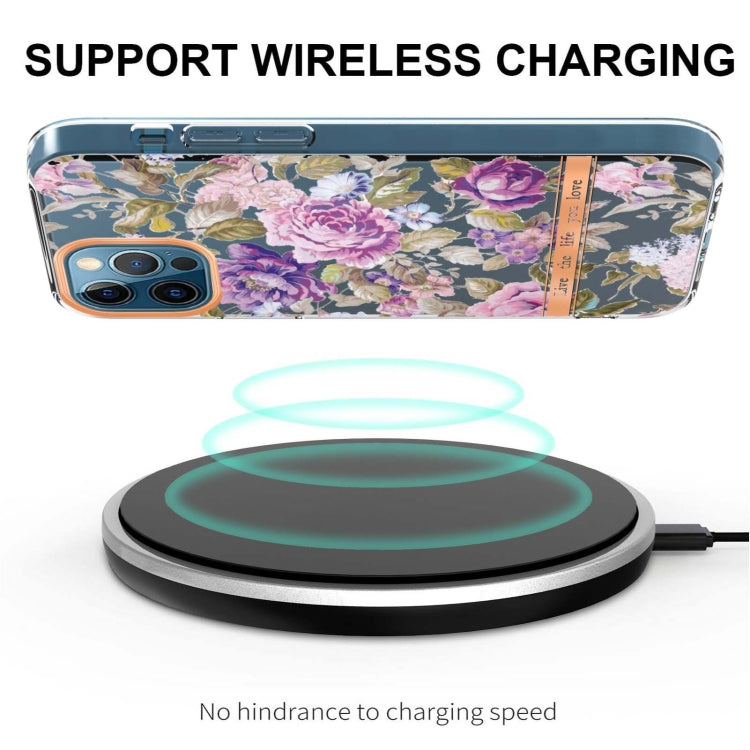 For iPhone 12 Pro Max Flowers and Plants Series IMD TPU Phone Case