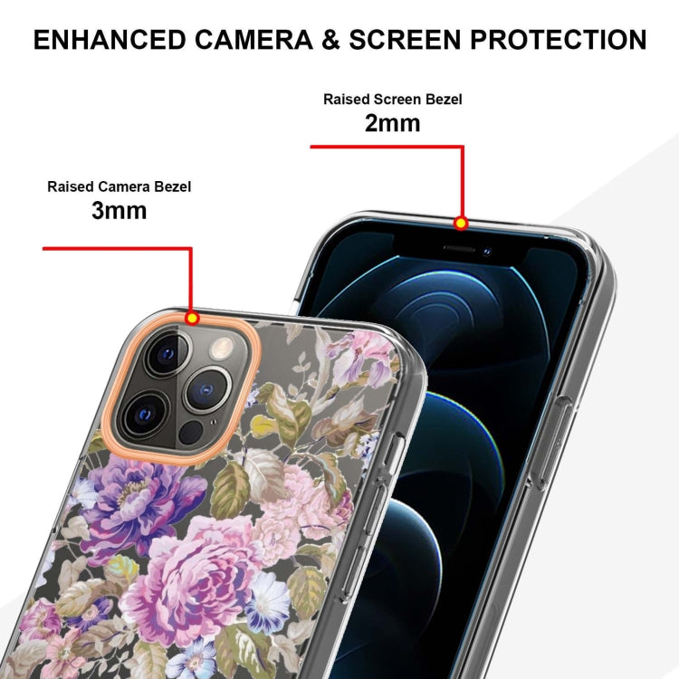 For iPhone 12 Pro Max Flowers and Plants Series IMD TPU Phone Case
