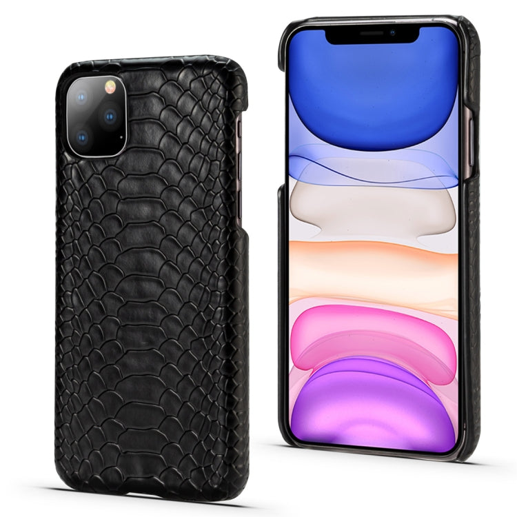 For iPhone 11 Snakeskin Texture PC + PU Case
