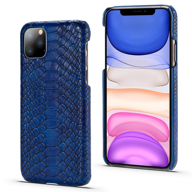 For iPhone 11 Pro Snakeskin Texture PC + PU Case
