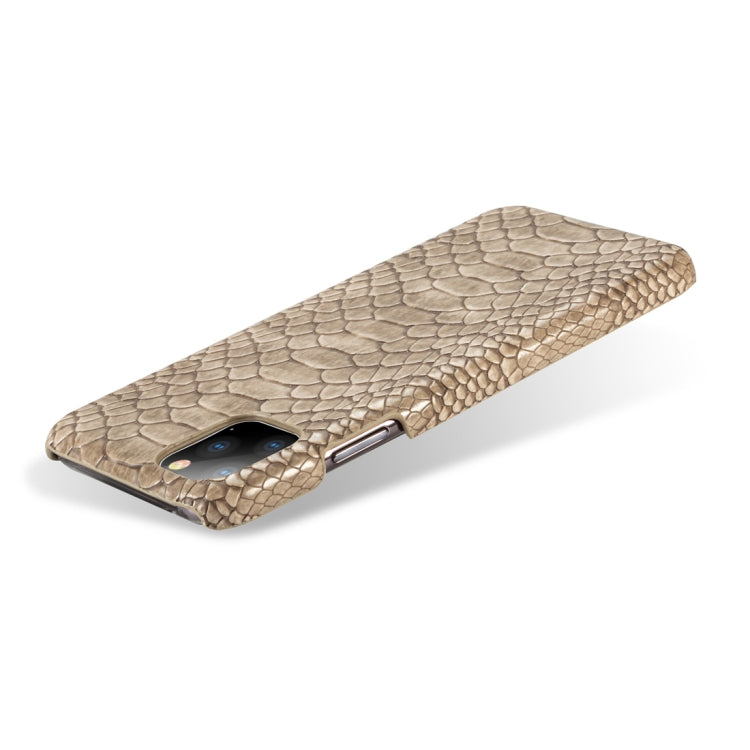 For iPhone 11 Pro Snakeskin Texture PC + PU Case