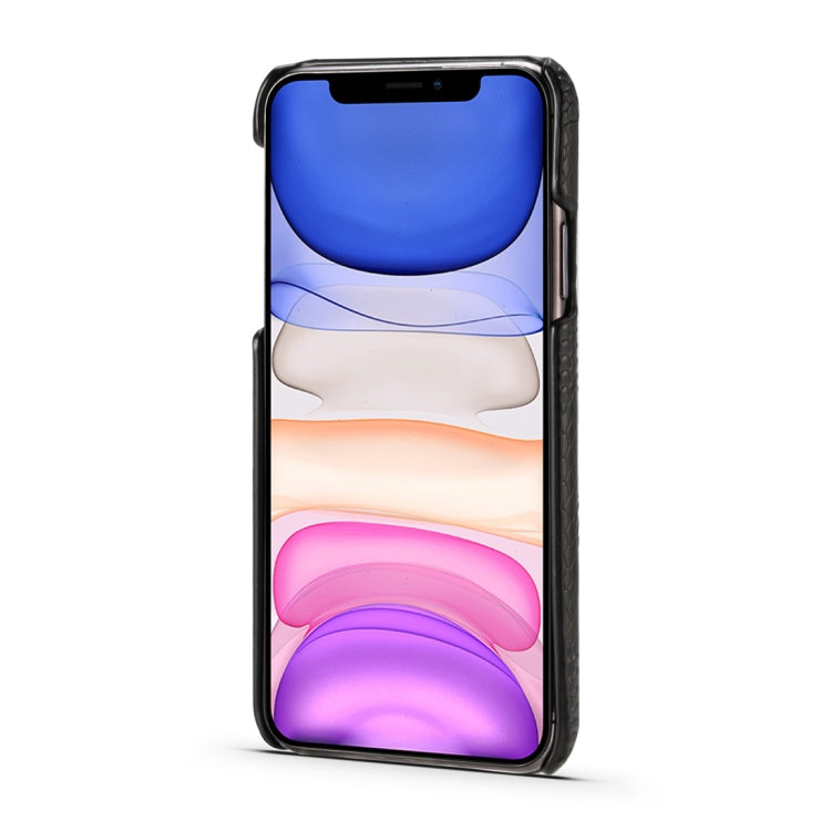 For iPhone 11 Pro Max Snakeskin Texture PC + PU Case