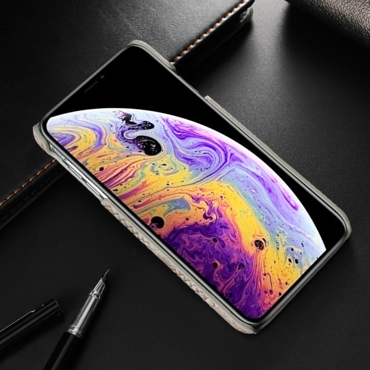 For iPhone X / XS Snakeskin Texture PC + PU Case