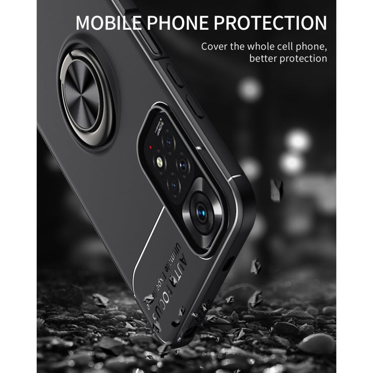 For Xiaomi Redmi Note 11 4G International Version Metal Ring Holder TPU Phone Case