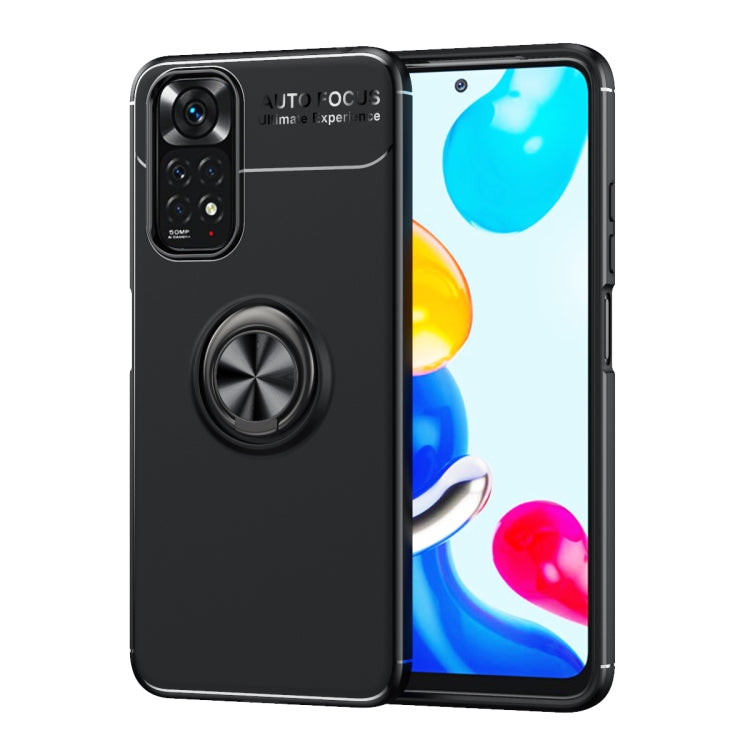 For Xiaomi Redmi Note 11 4G International Version Metal Ring Holder TPU Phone Case