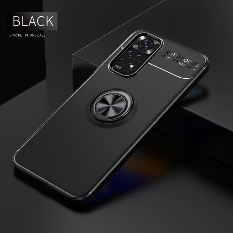 For Xiaomi Redmi Note 11 4G International Version Metal Ring Holder TPU Phone Case