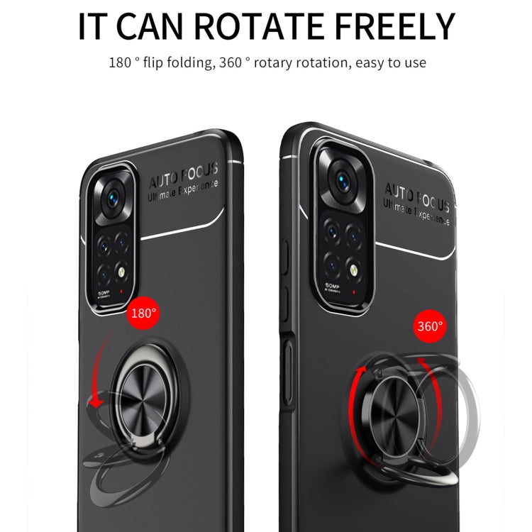 For Xiaomi Redmi Note 11 4G International Version Metal Ring Holder TPU Phone Case