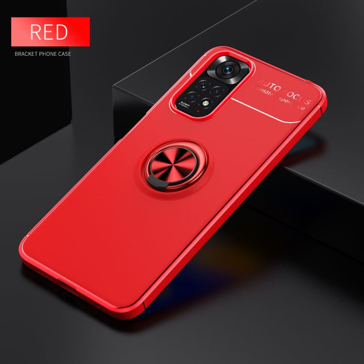 For Xiaomi Redmi Note 11 4G International Version Metal Ring Holder TPU Phone Case
