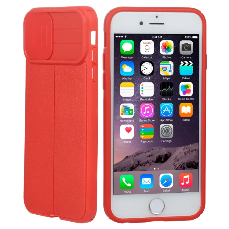 Litchi Texture Sliding Camshield TPU Protective Phone Case For iPhone 6