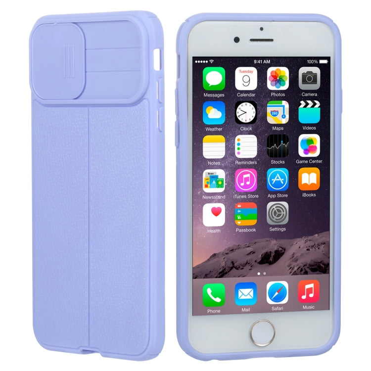 Litchi Texture Sliding Camshield TPU Protective Phone Case For iPhone 6 Plus