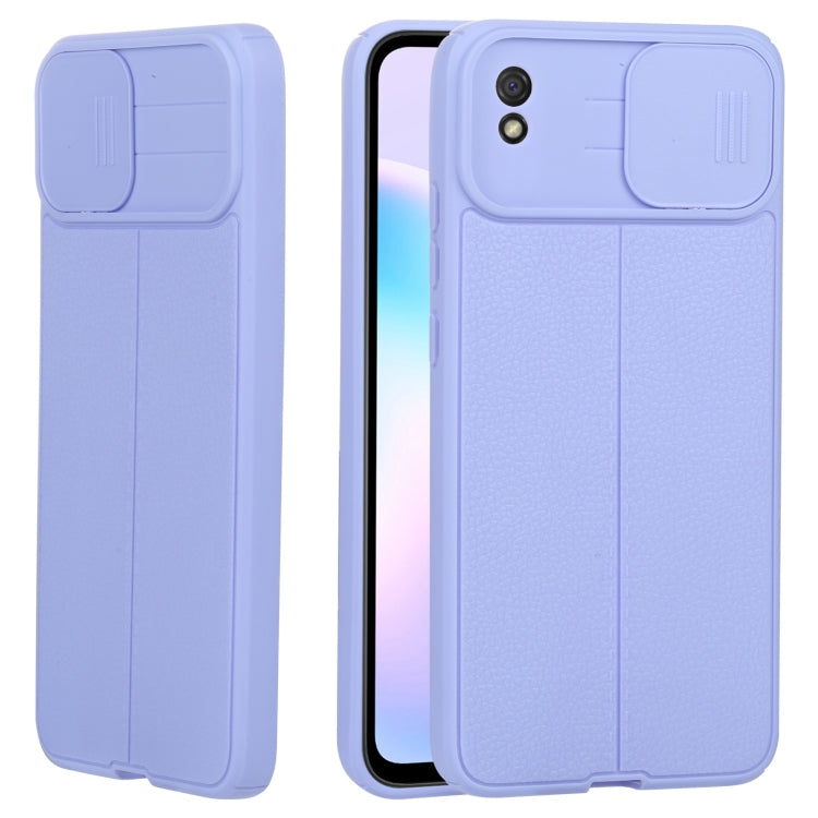 For Xiaomi Redmi 9A Litchi Texture Sliding Camshield TPU Protective Phone Case