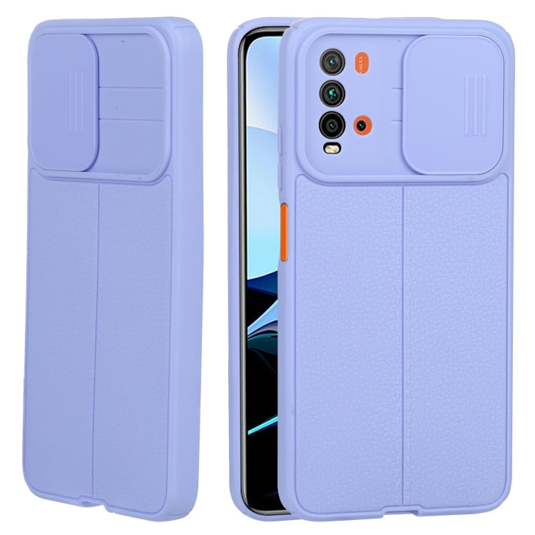 For Xiaomi Redmi Note 9 4G / Redmi 9T Litchi Texture Sliding Camshield TPU Protective Phone Case