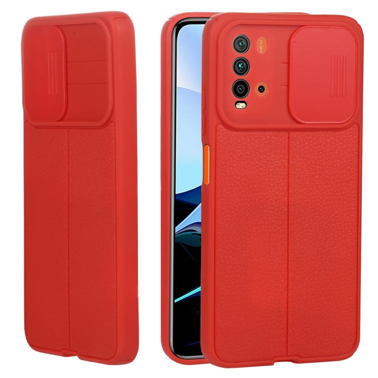 For Xiaomi Redmi Note 9 4G / Redmi 9T Litchi Texture Sliding Camshield TPU Protective Phone Case