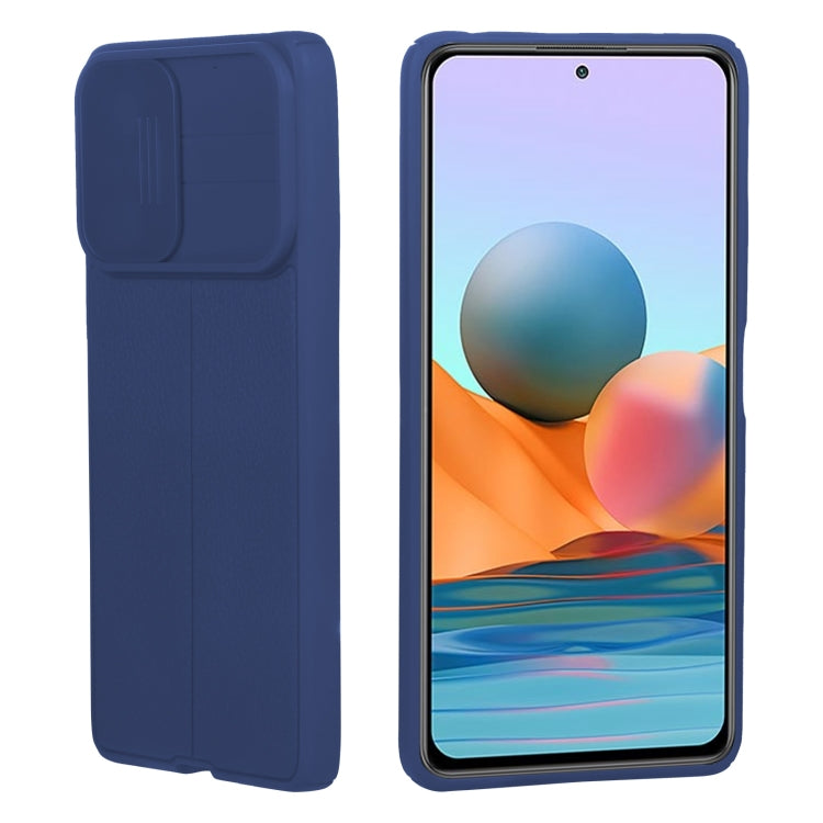 For Xiaomi Redmi Note 10 Pro 4G Litchi Texture Sliding Camshield TPU Protective Phone Case