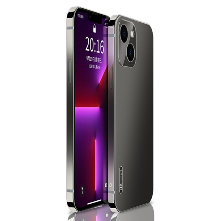 For iPhone 13 Stainless Steel Frame + PC Phone Case