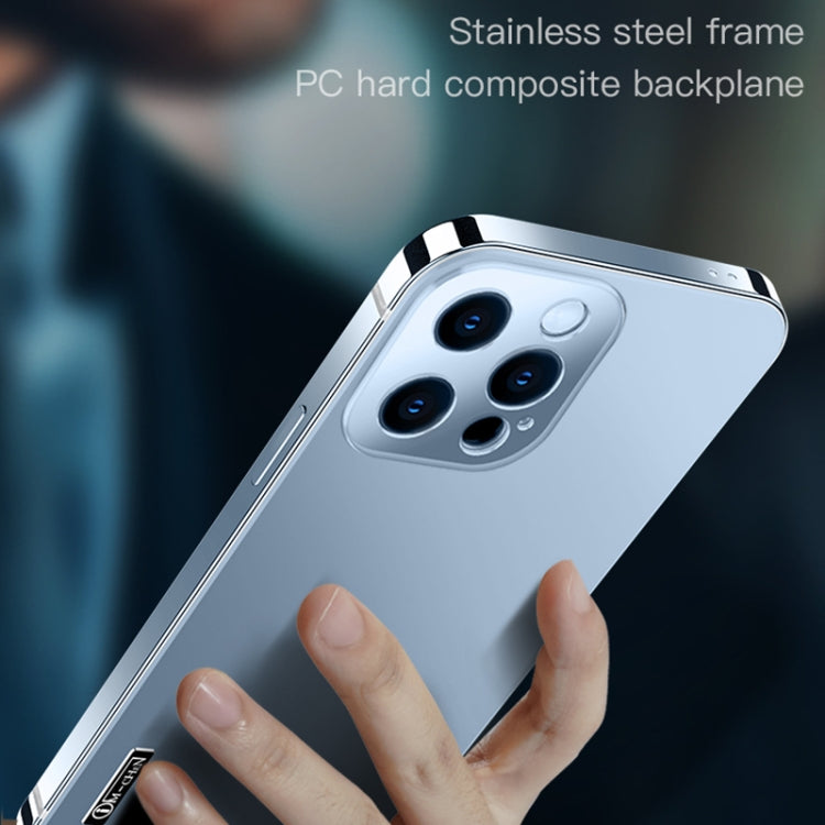 For iPhone 13 Pro Max Stainless Steel Frame + PC Phone Case