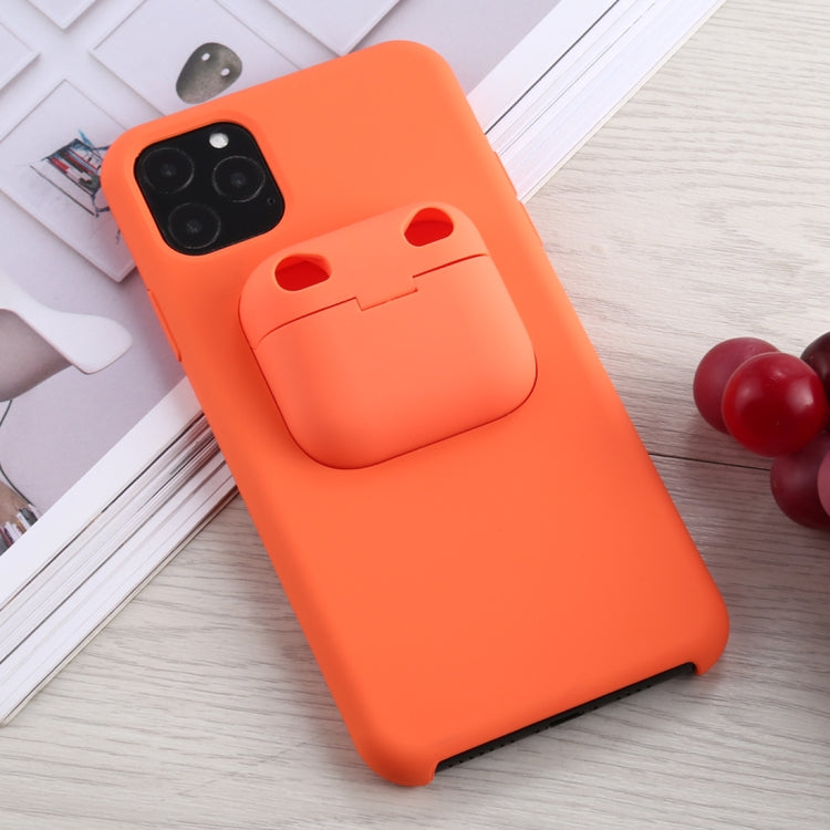 For iPhone 11 Pro Max Silicone Shockproof Protective Case with Apple AirPods Pro Case