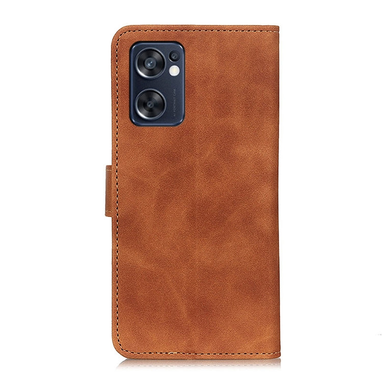 For OPPO Reno7 SE 5G KHAZNEH Retro Texture Horizontal Flip Leather Phone Case