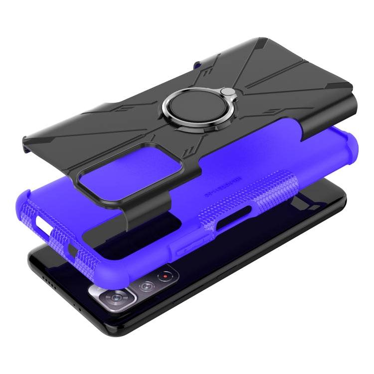 For Xiaomi Redmi Note 11 5G China Version Armor Bear Shockproof PC + TPU Phone Case with Ring Holder