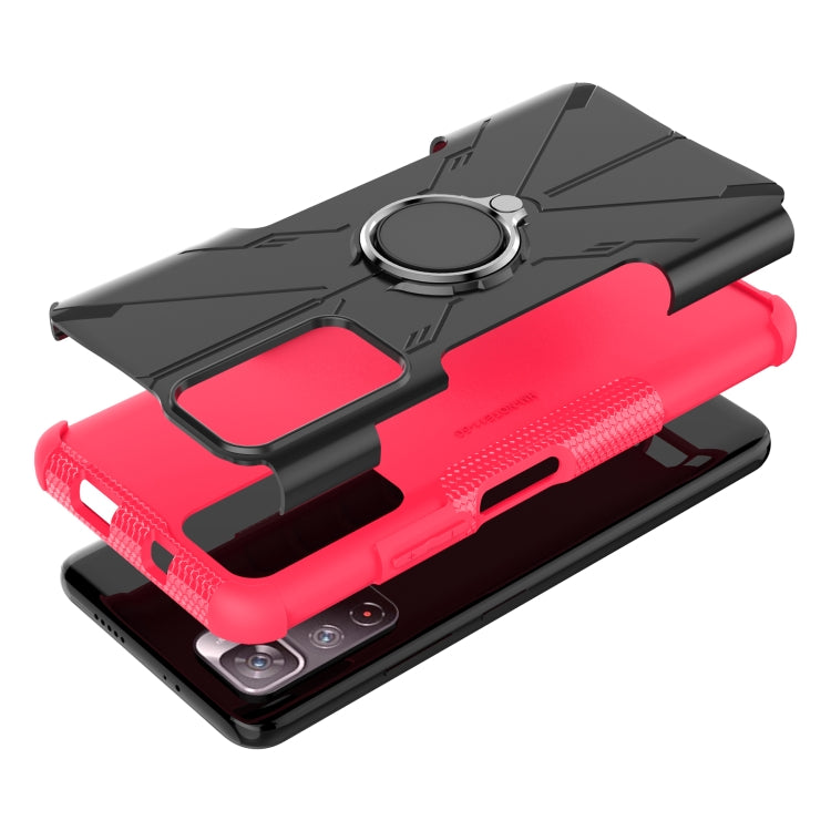 For Xiaomi Redmi Note 11 5G China Version Armor Bear Shockproof PC + TPU Phone Case with Ring Holder