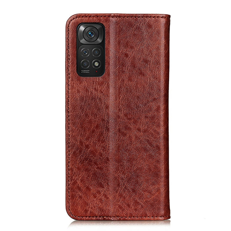 For Xiaomi Redmi Note 11S / Note 11 4G 2022 Magnetic Crazy Horse Texture Leather Phone Case