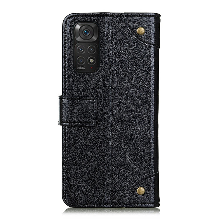 For Xiaomi Redmi Note 11S / Note 11 4G 2022 Copper Buckle Nappa Texture Leather Phone Case