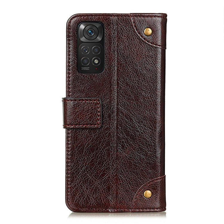 For Xiaomi Redmi Note 11S / Note 11 4G 2022 Copper Buckle Nappa Texture Leather Phone Case
