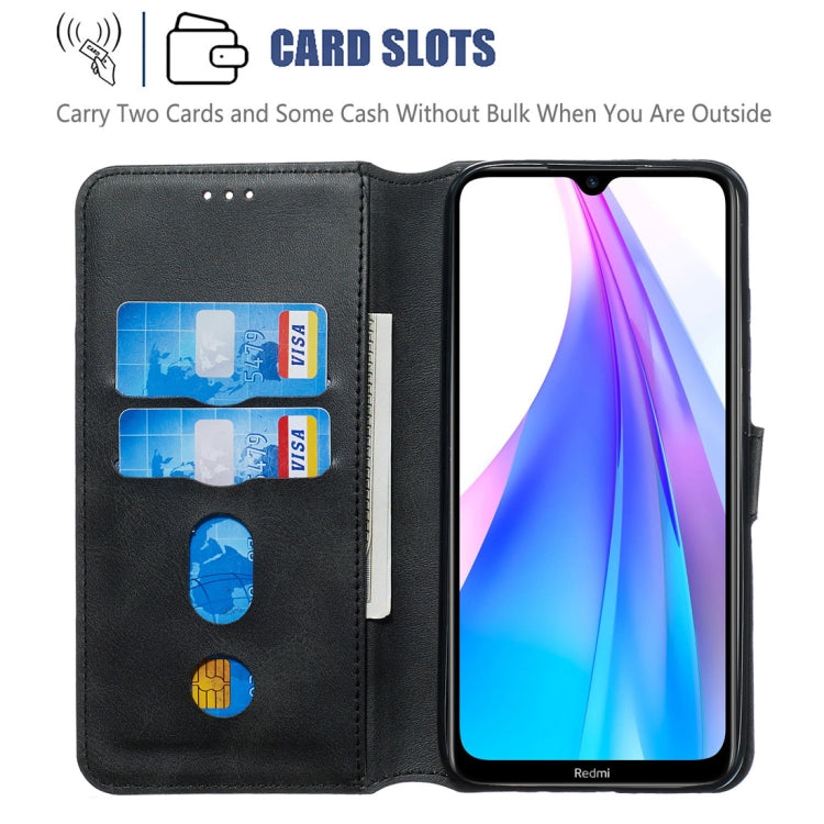 For Xiaomi Redmi Note 8T Classic Calf Texture Horizontal Flip PU Leather Case, with Holder & Card Slots & Wallet