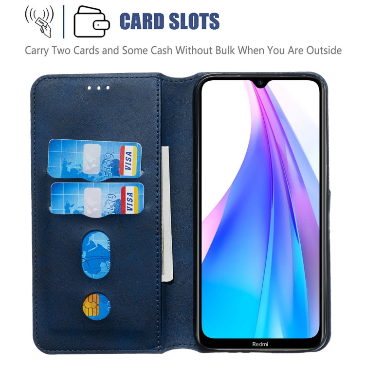 For Xiaomi Redmi Note 8T Classic Calf Texture Horizontal Flip PU Leather Case, with Holder & Card Slots & Wallet