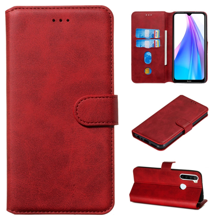 For Xiaomi Redmi Note 8T Classic Calf Texture Horizontal Flip PU Leather Case, with Holder & Card Slots & Wallet