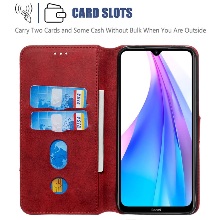 For Xiaomi Redmi Note 8T Classic Calf Texture Horizontal Flip PU Leather Case, with Holder & Card Slots & Wallet
