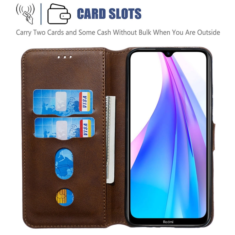 For Xiaomi Redmi Note 8T Classic Calf Texture Horizontal Flip PU Leather Case, with Holder & Card Slots & Wallet