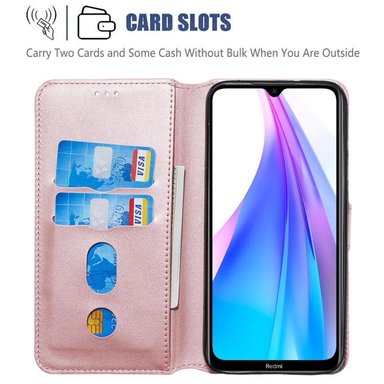 For Xiaomi Redmi Note 8T Classic Calf Texture Horizontal Flip PU Leather Case, with Holder & Card Slots & Wallet