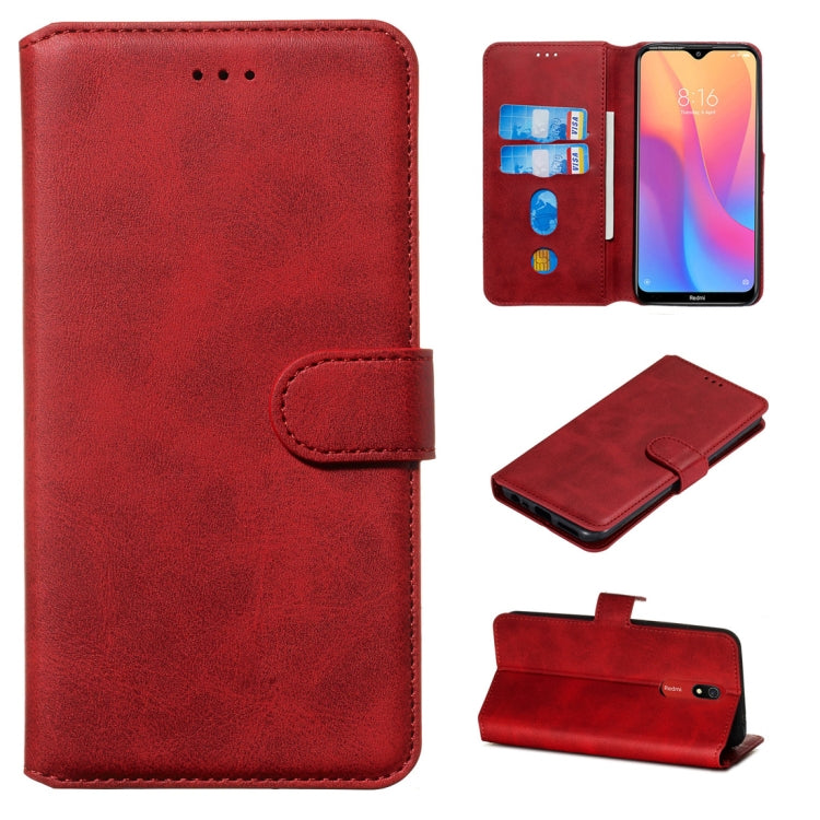 For Xiaomi Redmi 8A / Redmi 8 Classic Calf Texture Horizontal Flip PU Leather Case, with Holder & Card Slots & Wallet