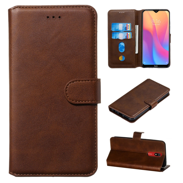 For Xiaomi Redmi 8A / Redmi 8 Classic Calf Texture Horizontal Flip PU Leather Case, with Holder & Card Slots & Wallet