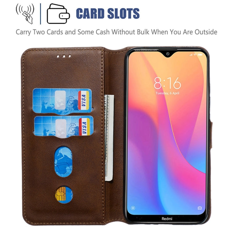 For Xiaomi Redmi 8A / Redmi 8 Classic Calf Texture Horizontal Flip PU Leather Case, with Holder & Card Slots & Wallet