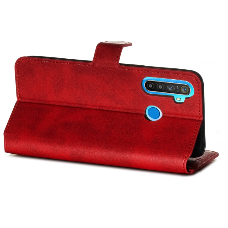 For OPPO Realme 5 Classic Calf Texture Horizontal Flip PU Leather Case, with Holder & Card Slots & Wallet