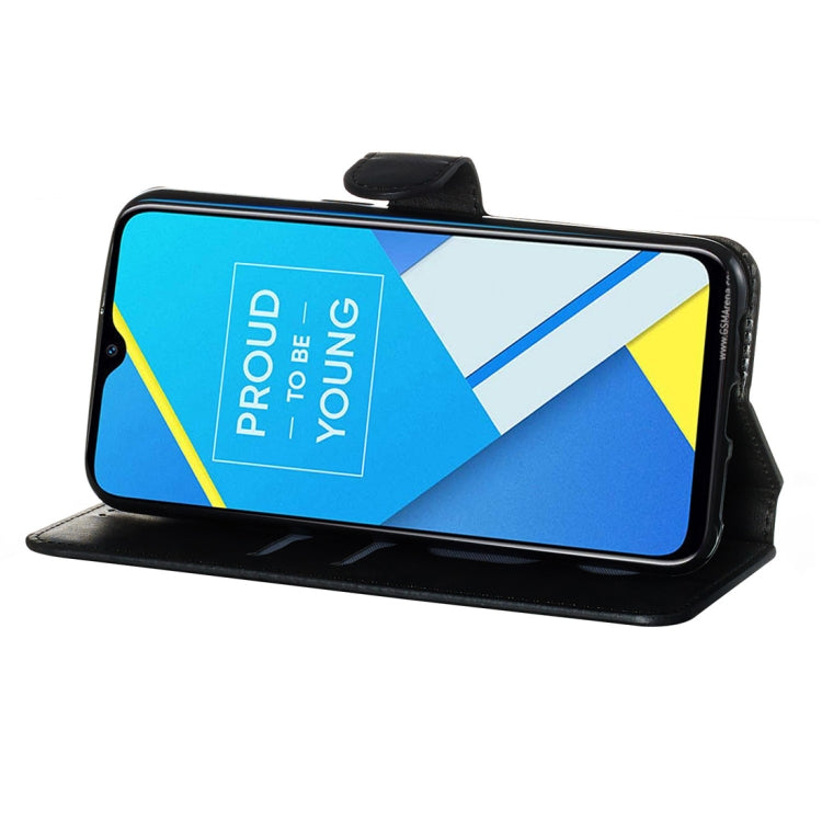 For OPPO A1k / Realme C2 Classic Calf Texture Horizontal Flip PU Leather Case, with Holder & Card Slots & Wallet