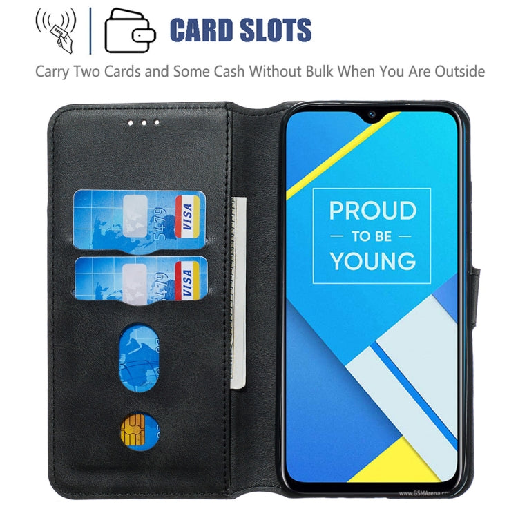 For OPPO A1k / Realme C2 Classic Calf Texture Horizontal Flip PU Leather Case, with Holder & Card Slots & Wallet
