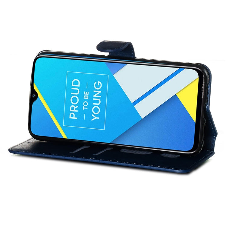 For OPPO A1k / Realme C2 Classic Calf Texture Horizontal Flip PU Leather Case, with Holder & Card Slots & Wallet