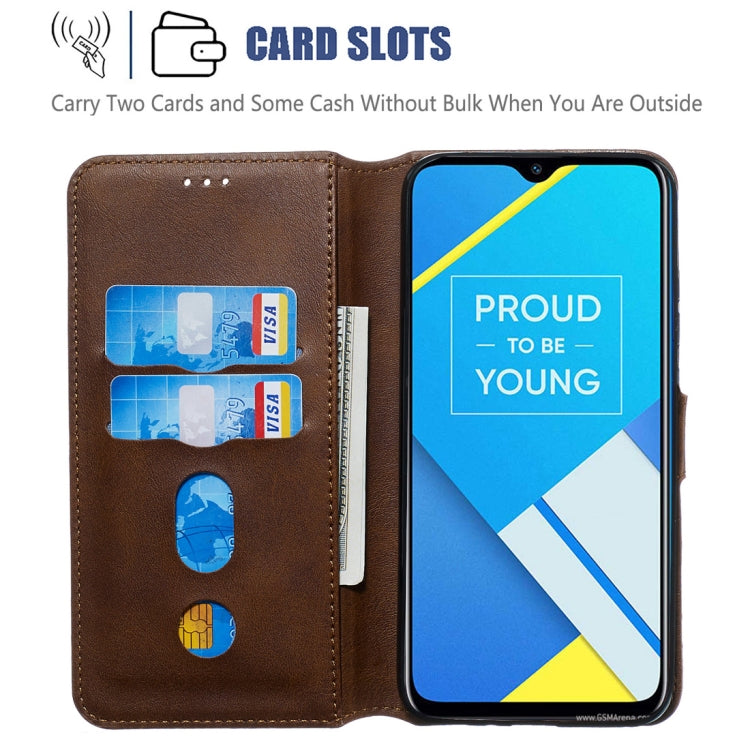 For OPPO A1k / Realme C2 Classic Calf Texture Horizontal Flip PU Leather Case, with Holder & Card Slots & Wallet