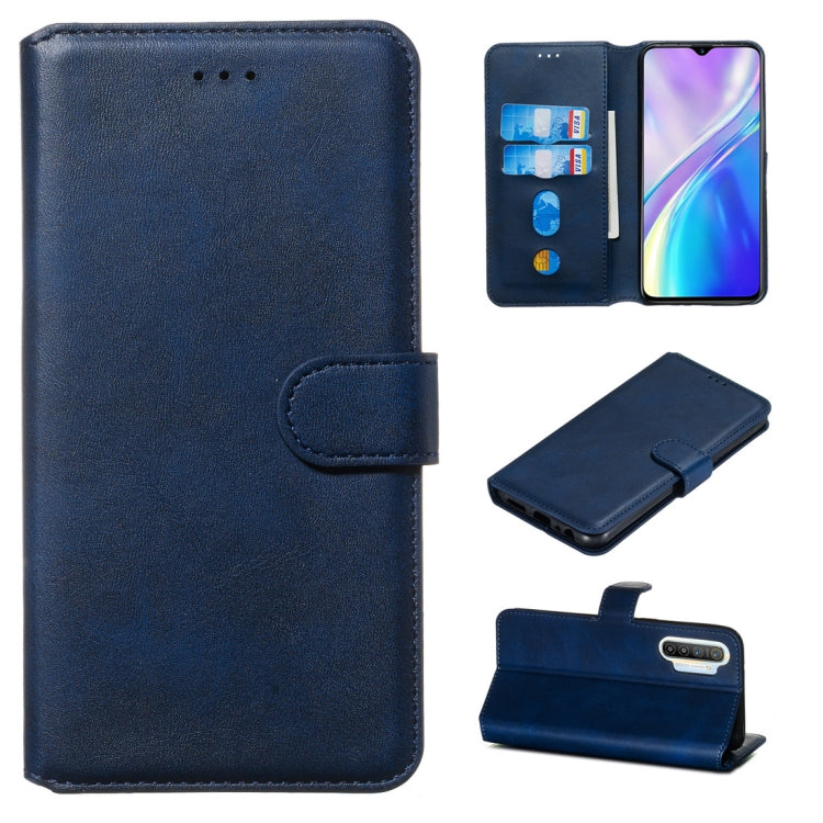 For OPPO Realme XT / Realme X2 Classic Calf Texture Horizontal Flip PU Leather Case, with Holder & Card Slots & Wallet