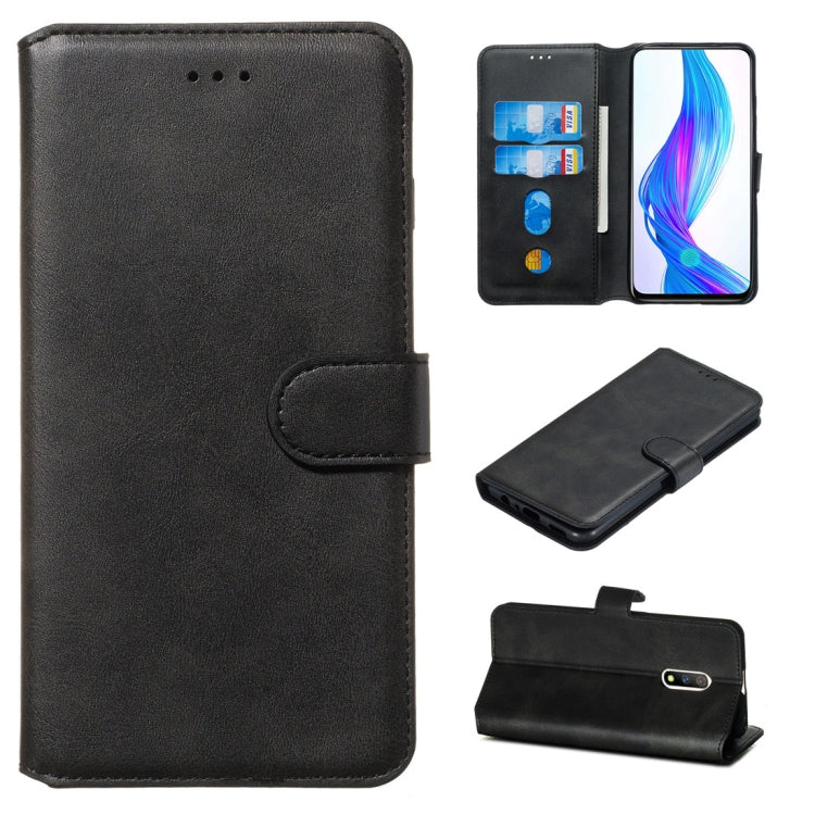 For OPPO K3 / Realme X Classic Calf Texture Horizontal Flip PU Leather Case, with Holder & Card Slots & Wallet