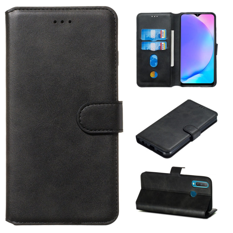 For Vivo U10 / Y15 / Y17 / Y3 Classic Calf Texture Horizontal Flip PU Leather Case, with Holder & Card Slots & Wallet