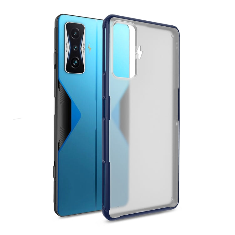 For Xiaomi Redmi K50 Gaming Four-corner Shockproof TPU + PC Phone Case(Blue)