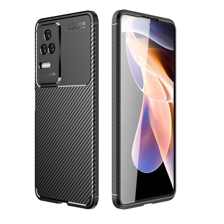 For Xiaomi Redmi K50 / K50 Pro Carbon Fiber Texture Shockproof TPU Phone Case